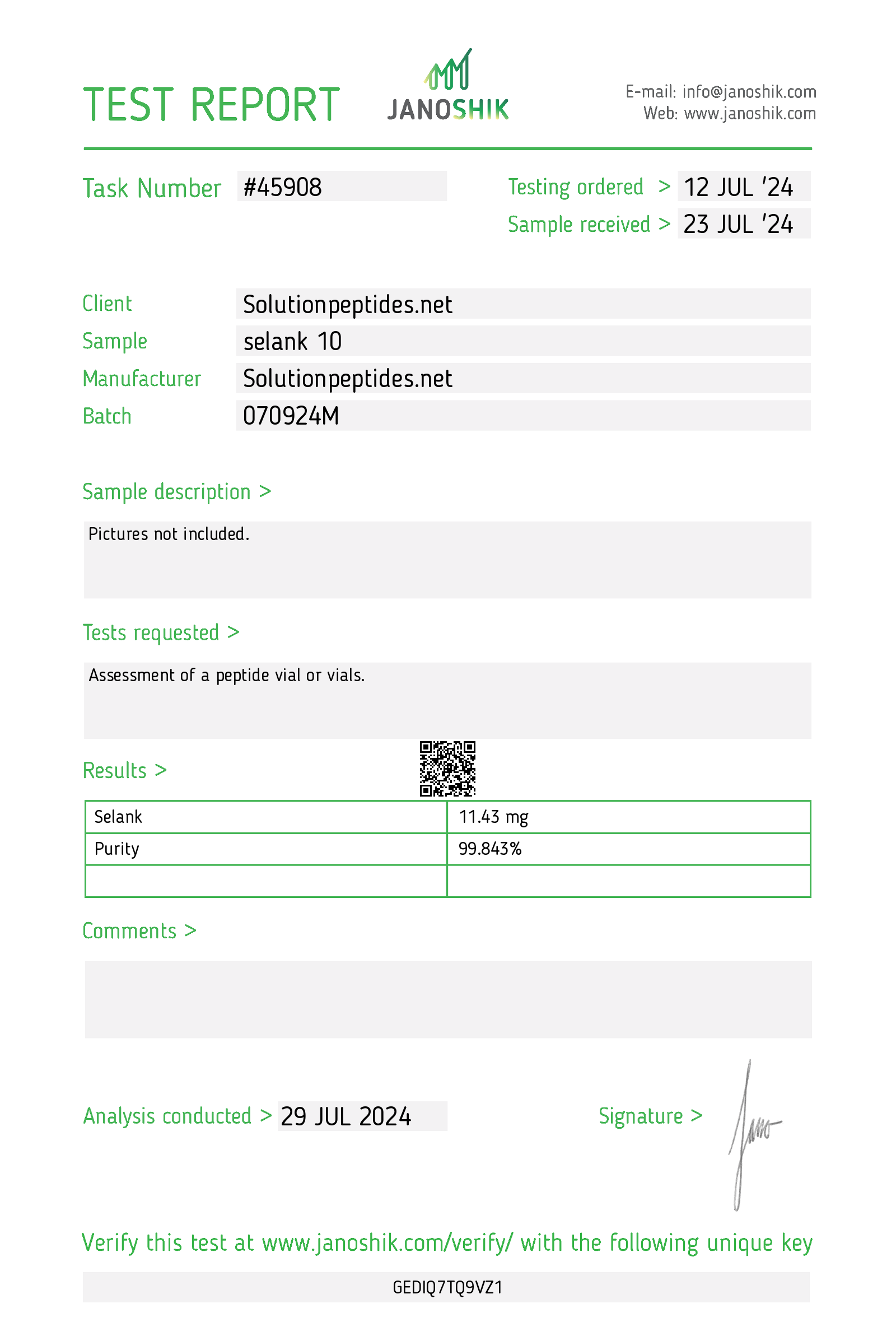 Selank 10mg (Current batch tested at 12mg) with Air Dispersal Kit Selank 10mg (Current batch tested at 12mg) with Air Dispersal Kit
