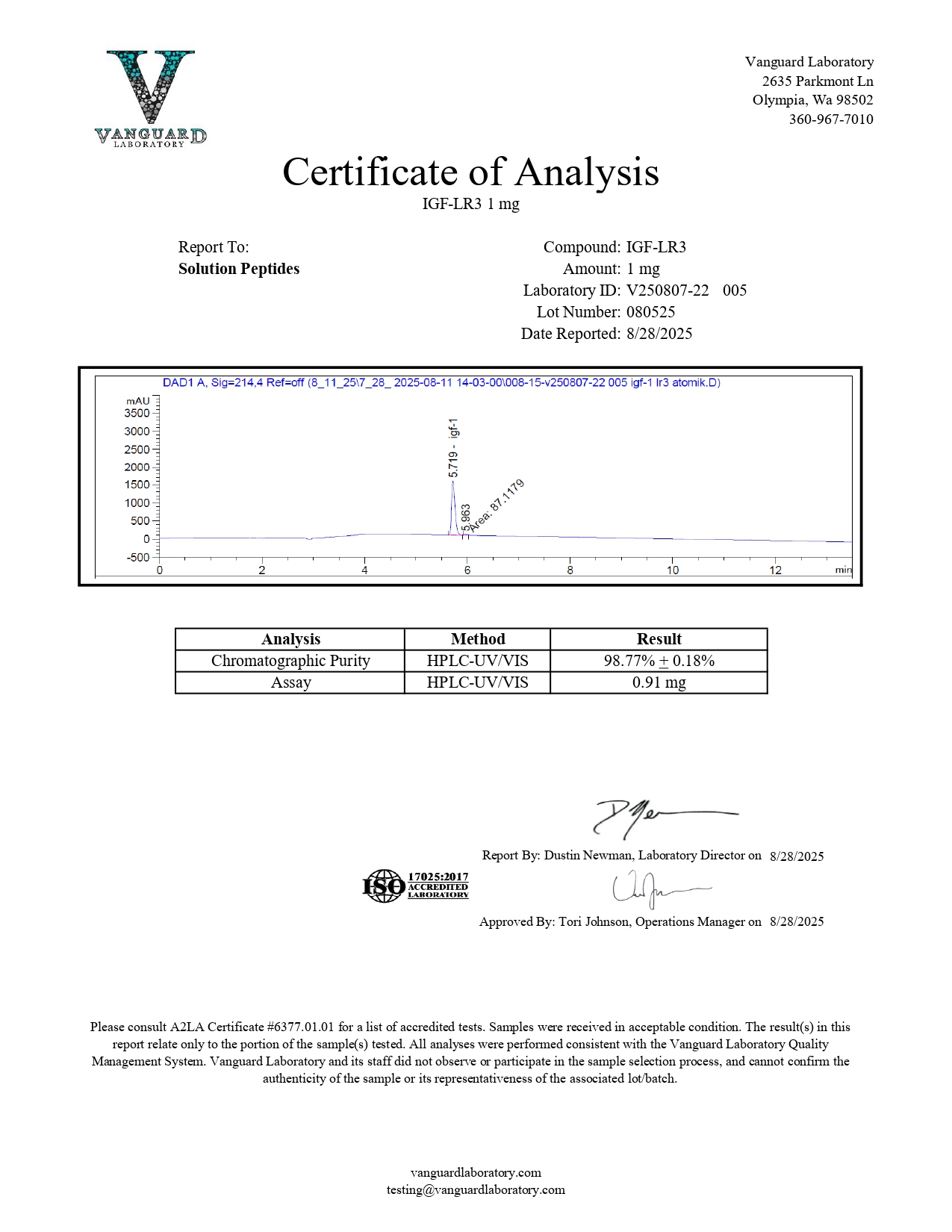 IGF-LR3 – 1mg IGF-LR3 – 1mg