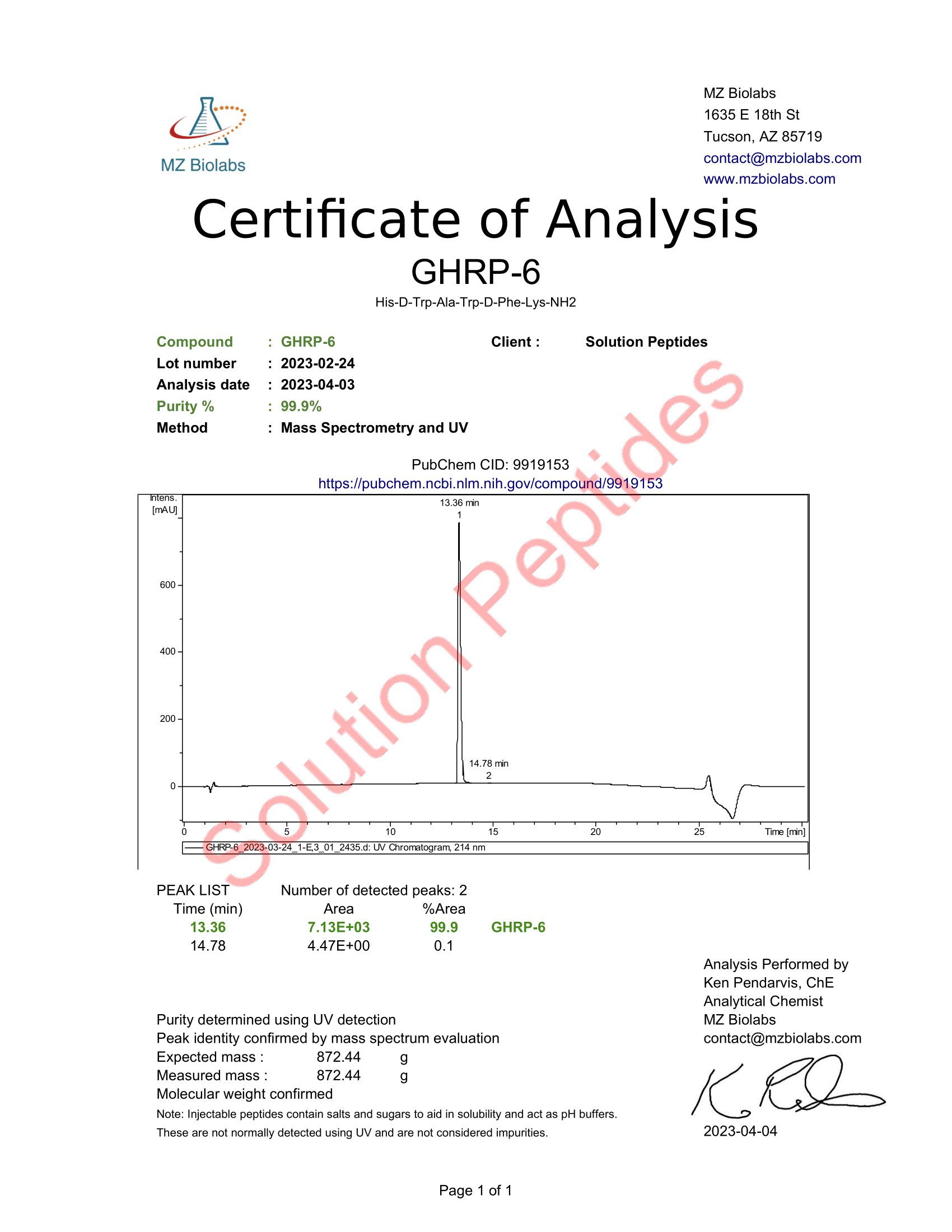 GHRP-6 – 5mg GHRP-6 – 5mg