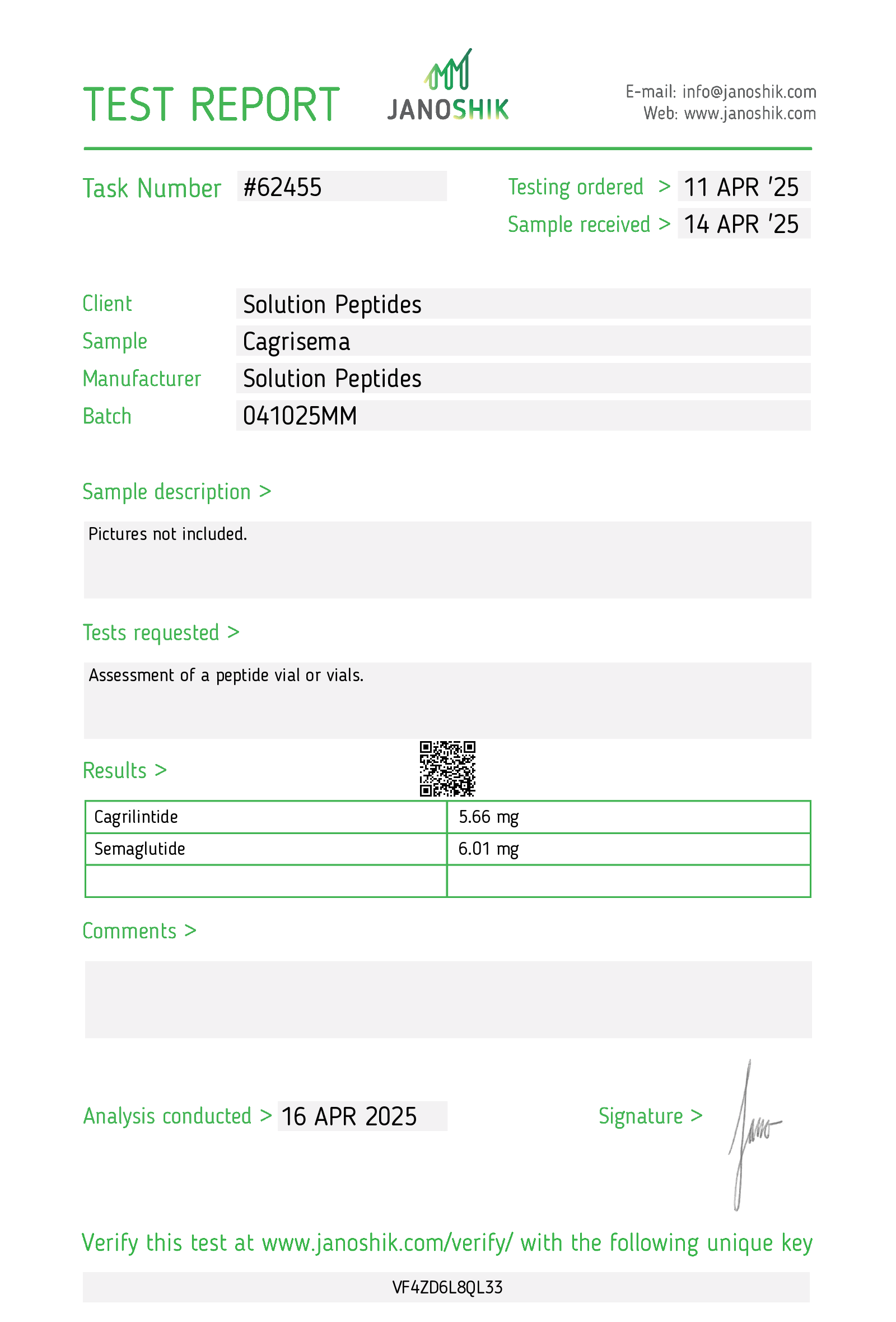 Peptide CS – 5mg/5mg Peptide CS – 5mg/5mg