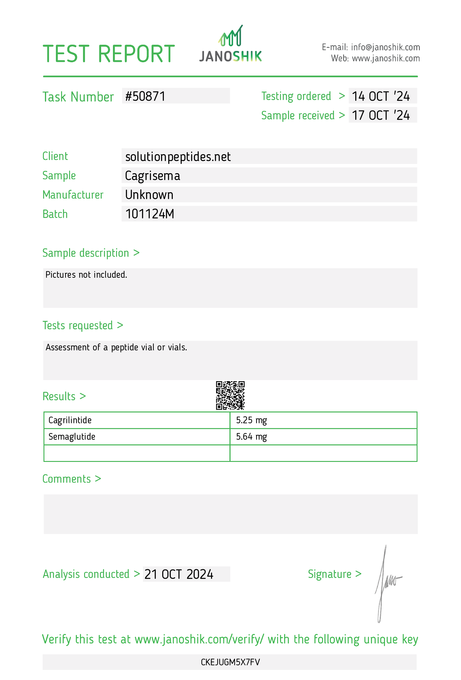 Peptide CS – 5mg/5mg Peptide CS – 5mg/5mg