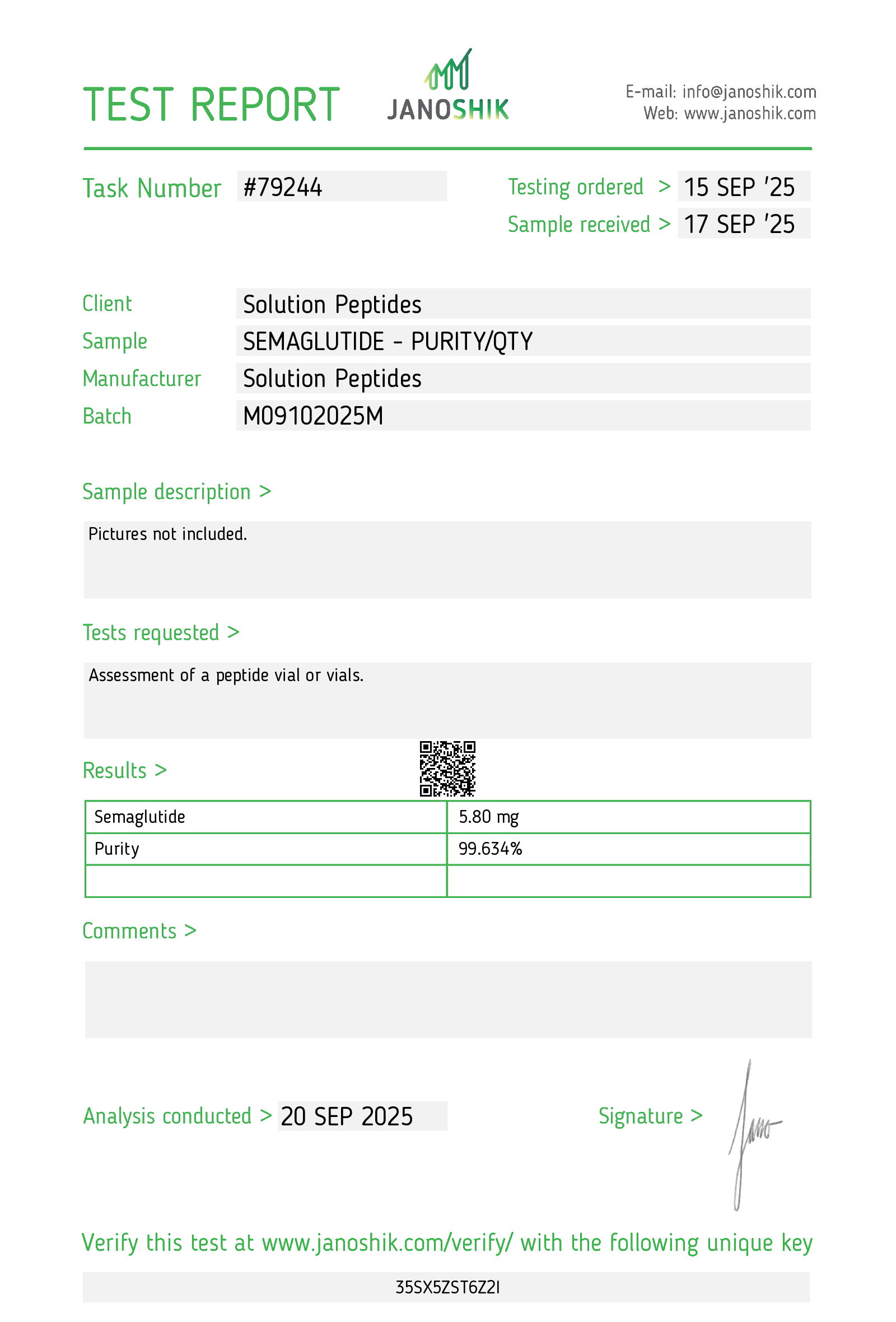 Peptide 1 (S) – 5mg Peptide 1 (S) – 5mg