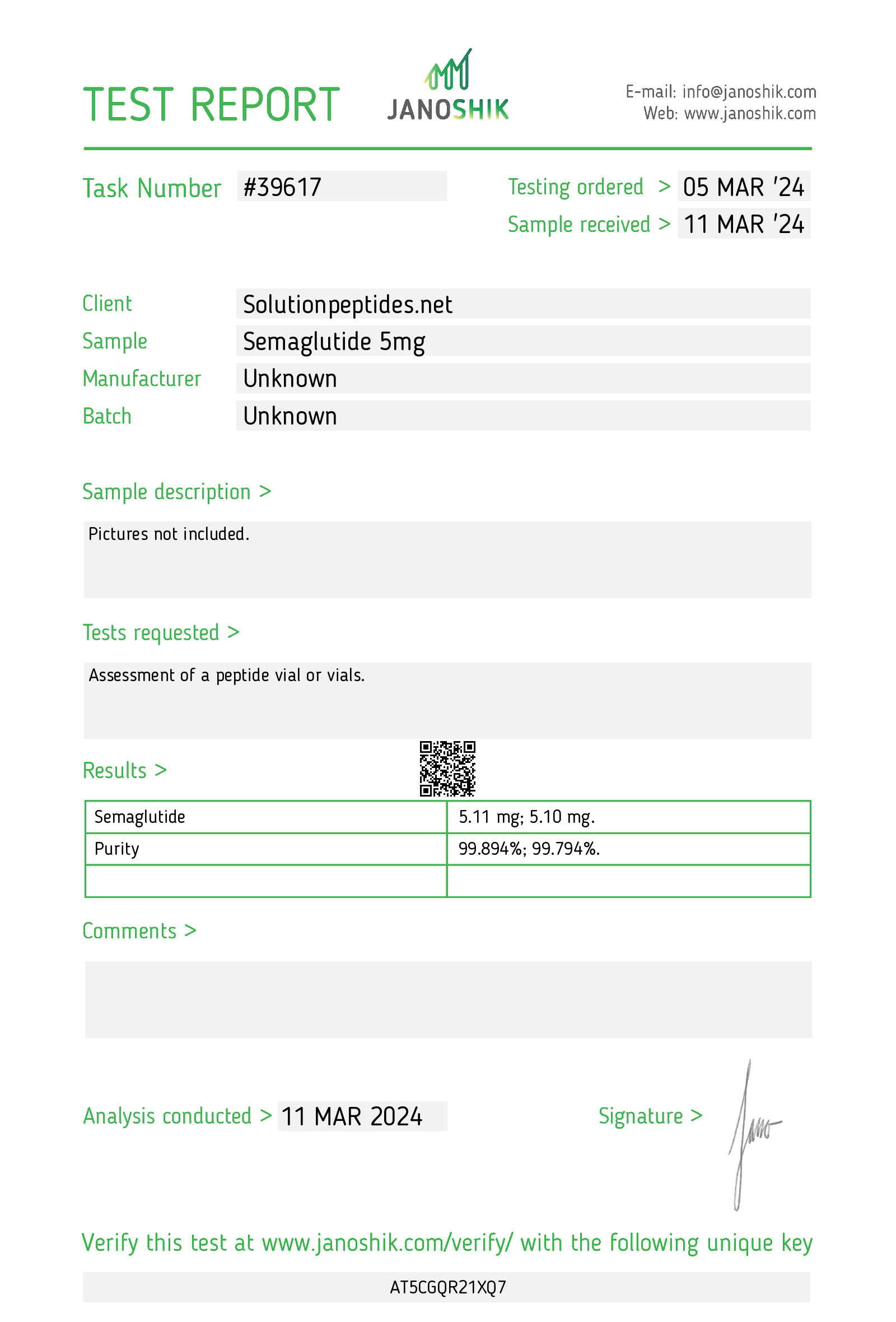 Peptide 1 (S) – 5mg Peptide 1 (S) – 5mg