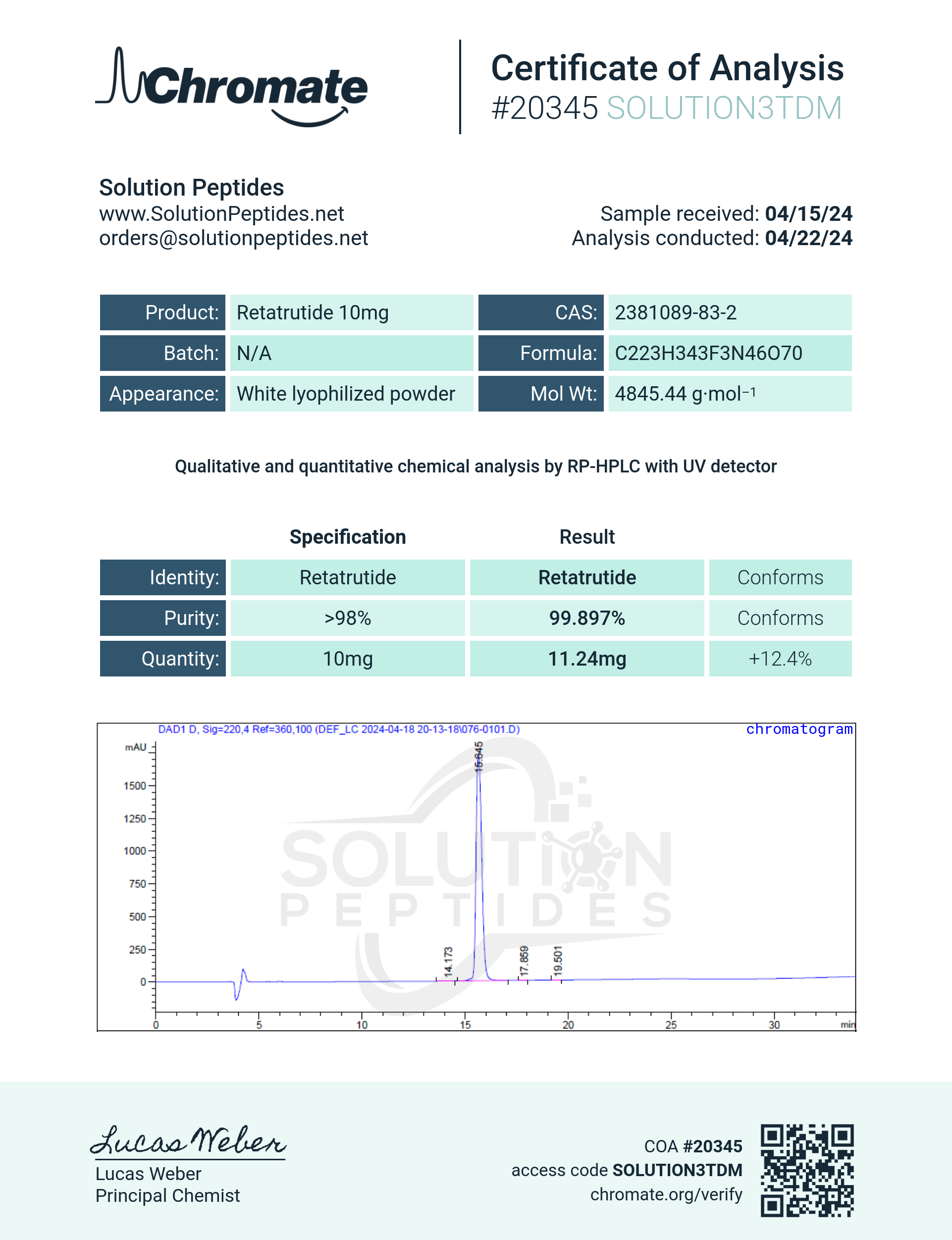 Peptide 3 (R) – 10mg Peptide 3 (R) – 10mg